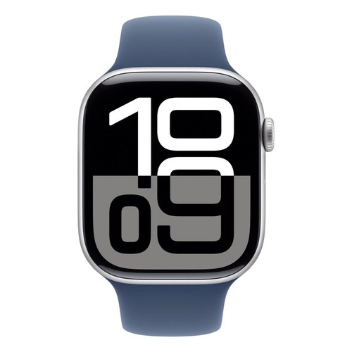 Apple Watch Series 10 GPS + Cellular 42mm Silver Aluminium Case w/ Denim Spor... - Picture 2 of 3