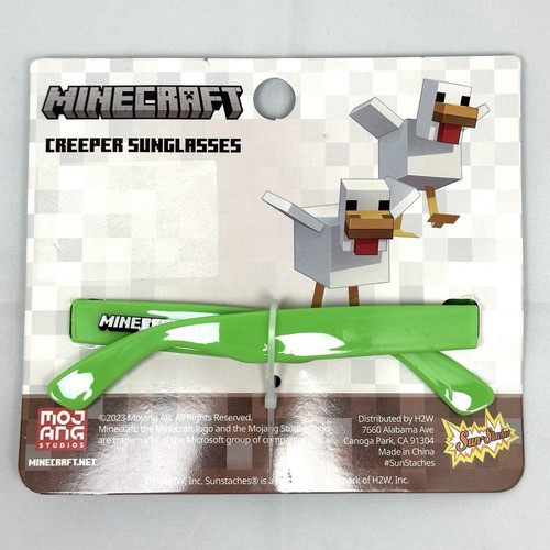 Minecraft Creeper Sunglasses Green Kids 100% UV Protection, Shatter Resistant - Picture 2 of 3