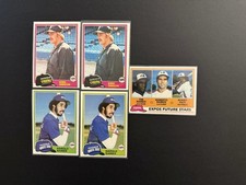 1981 Topps Baseball Card Lot Includes (2)Kirk Gibson (2) Harold Baines (RC)