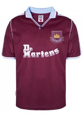 West Ham United Retro Vintage Dr. Martens Soccer Football Jersey