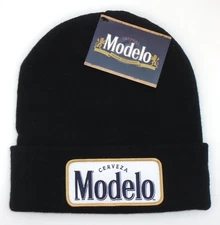 NEW MEN'S "MODELO CERVEZA BEER CUFFED LOGO PATCH BEANIE HAT WINTER STOCKING CAP"