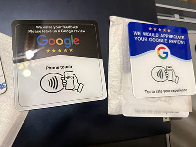 Google Review NFC Tap plates BUY a 10 pack for $90 get one Plate FREE! 