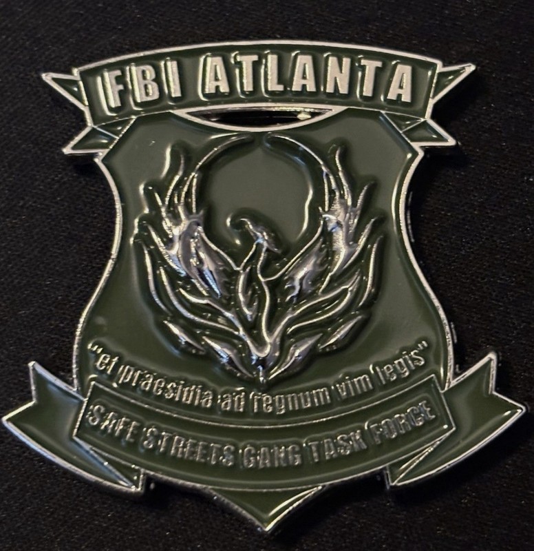 FBI Atlanta Georgia Street safe  Gang Task Force federal challenge coin 