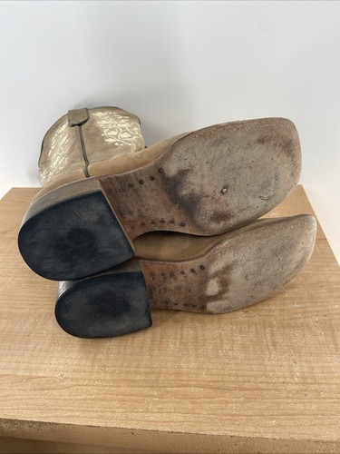 Tanner Mark Damenstiefel Größe 8 Western Cowboy Leder bestickt Blumenmuster - Bild 7 von 7