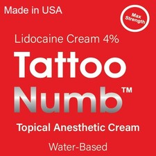 10g - 1000g TattooNumb  Lidocaine Numbing Cream Pain Relief Anesthetic Skin Numb