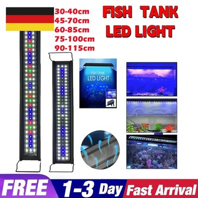 30-115cm LED Aquarium mit timer Lampe Süßwasserfische Vollspektrum RGB 10-45W