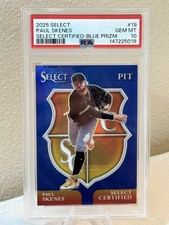 2025 Panini Select Paul Skenes Select Certified BLUE PRIZM /49 PSA 10 GEM-POP 1!