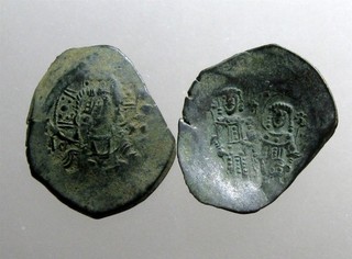 LATIN RULERS AE TRACHY___Bust of Christ___4TH CRUSADE & SACK OF CONSTANTINOPLE
