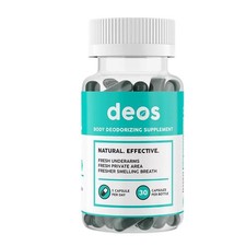 DEOS Integratore Deodorante Interno - Deodorante per Tutto il Corpo 30 Capsule