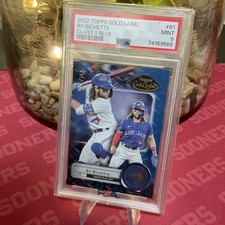 💎🔥Topps 2022 Gold Label Bo Bichette #81 Class 1 Blue */150 PSA 9 Blue Jays
