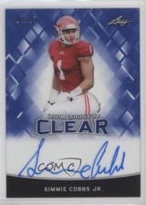 2018 Leaf Trinity Clear Auto Blue 17/25 Simmie Cobbs Jr #CA-SC1 Auto s6o
