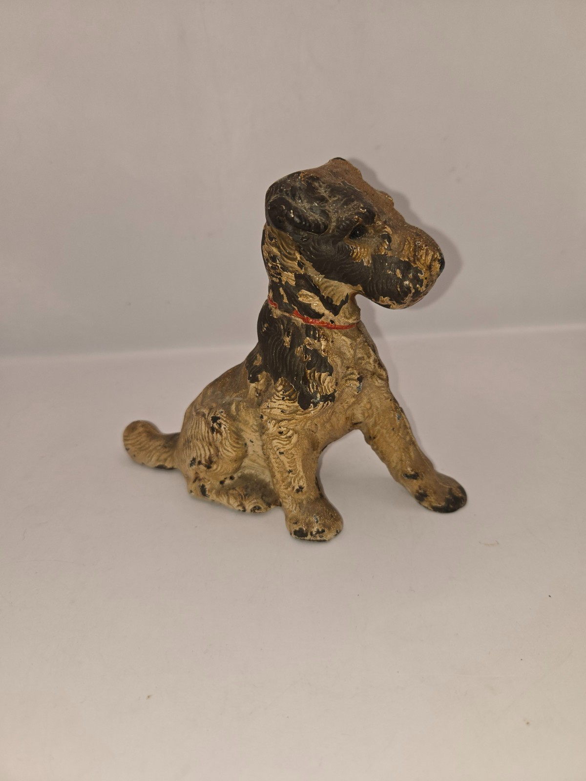 Vintage Cast Iron Hubley Dog Bank – Wire Fox Terrier – 1930s Still Bank