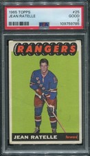 1965 Topps #25 Jean Ratelle HOF  PSA 2 C97451 Make an offer