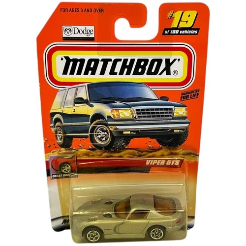 Matchbox Viper GTS #19 1/64 Die-Cast Car 1999 Mattel New Sealed Vintage