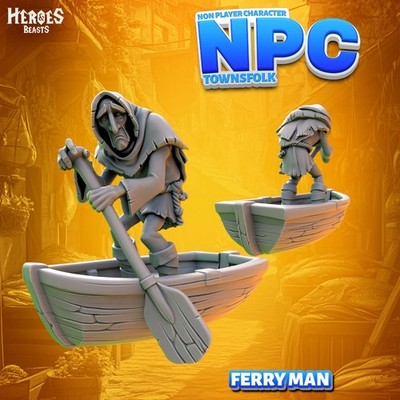 Dungeons & Dragons NPC Figur - Männlicher Mensch - Fährmann, Matrose, Kapitän, Boot