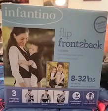 Infantino Flip Front2Back Baby Carrier Black 8-32 Lbs NEW In Box