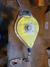 Dynalock self retracting lanyard 50ft 900lbs rated galvinized rope model 506204.