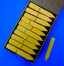 Yellow Plastic Plant Stakes  Labels  Nursery Tags - Made in USA  4" X 5/8"
