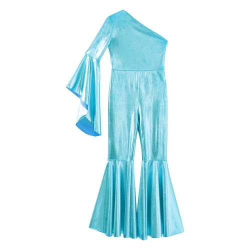 Kinder Mädchen Tanz Jumpsuit Eine Schulter Body Mottoparty Strampler Karneval DE - Bild 102 von 108