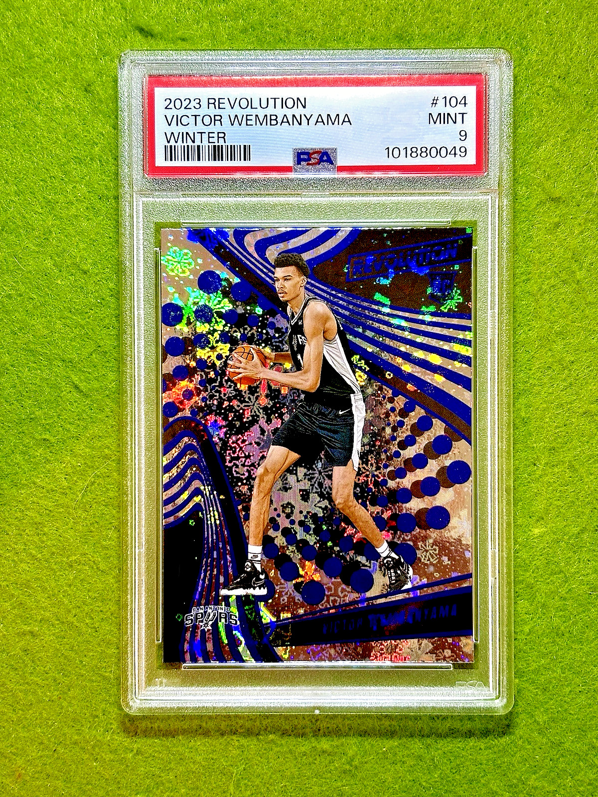 Victor Wembanyama SILVER PRIZM ROOKIE CARD WINTER SNOW PSA 9 RC  2023 Revolution