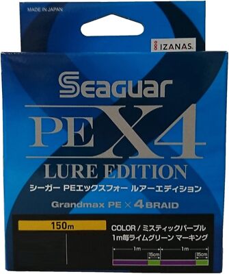 KUREHA SEAGUAR PE X4 LURE EDITION 150m #0.3 PE Braid Line