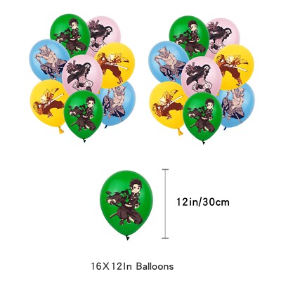 Demon Slayer Nezuko Theme Children's Birthday Party Decoration Balloon Anime Latex Boy Girl
