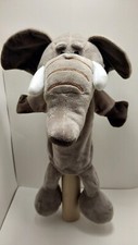 Elephant Plush Hand Puppet Gray Zoo Stuffed Animal Toy