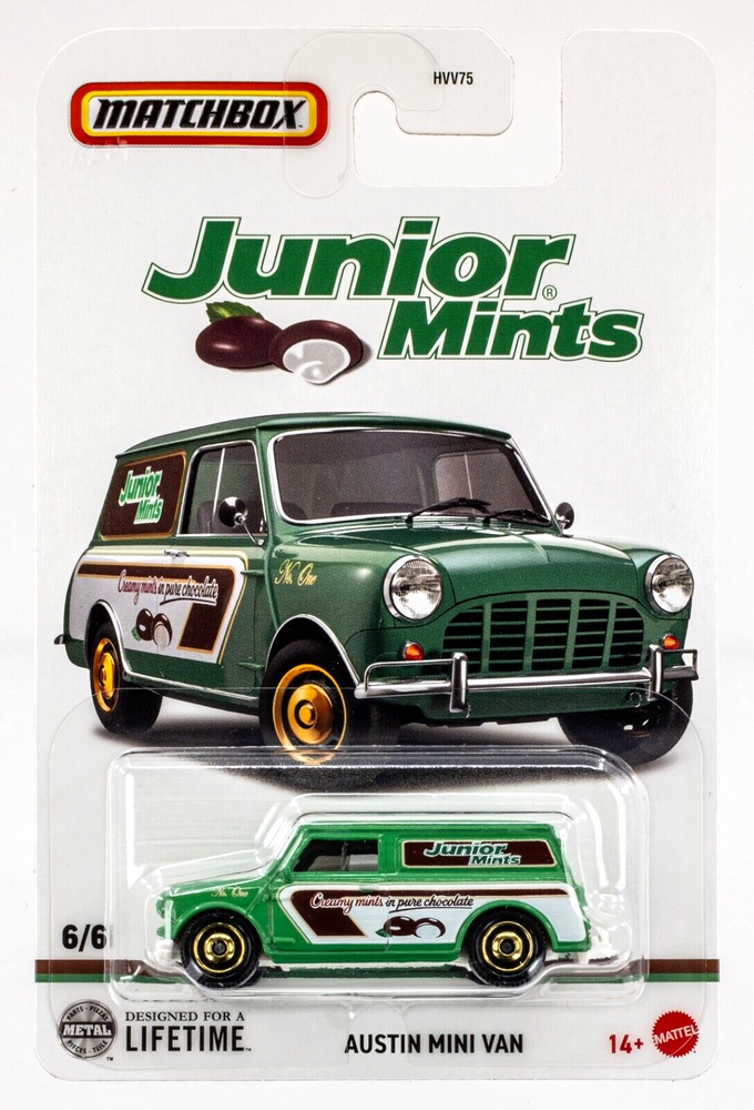 2025 Matchbox Candy Cars #6 1965 Austin Mini Van GREEN | JUNIOR MINTS | FSC