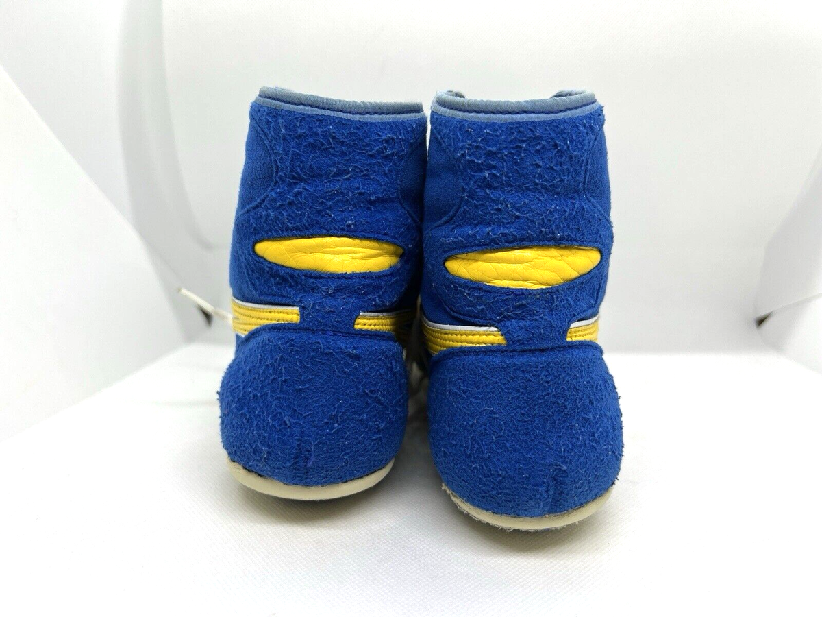 asics Boxing Wrestling Shoes Blue Yellow US 8 ( 26 cm ) Old EX-EO