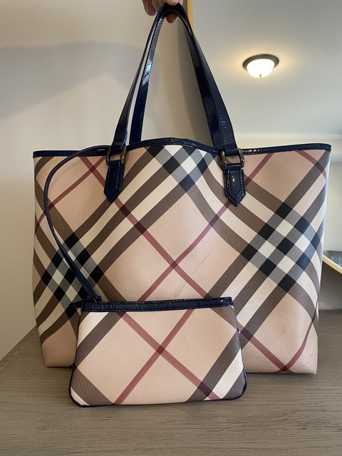 burberry nova check nylon tote