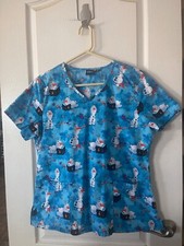 Disney Frozen Olaf Scrub Top Size Large Good Condition 