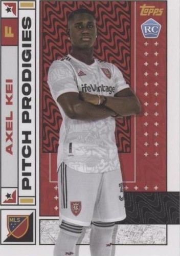 2022 Topps Chrome MLS Blue MD #27 Axel Kei PP Rookie RSL Salt Lake