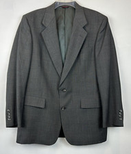 Hart Schaffner Marxx Sport Coat Mens 41 R Gray Wool 2 Button Blazer Read