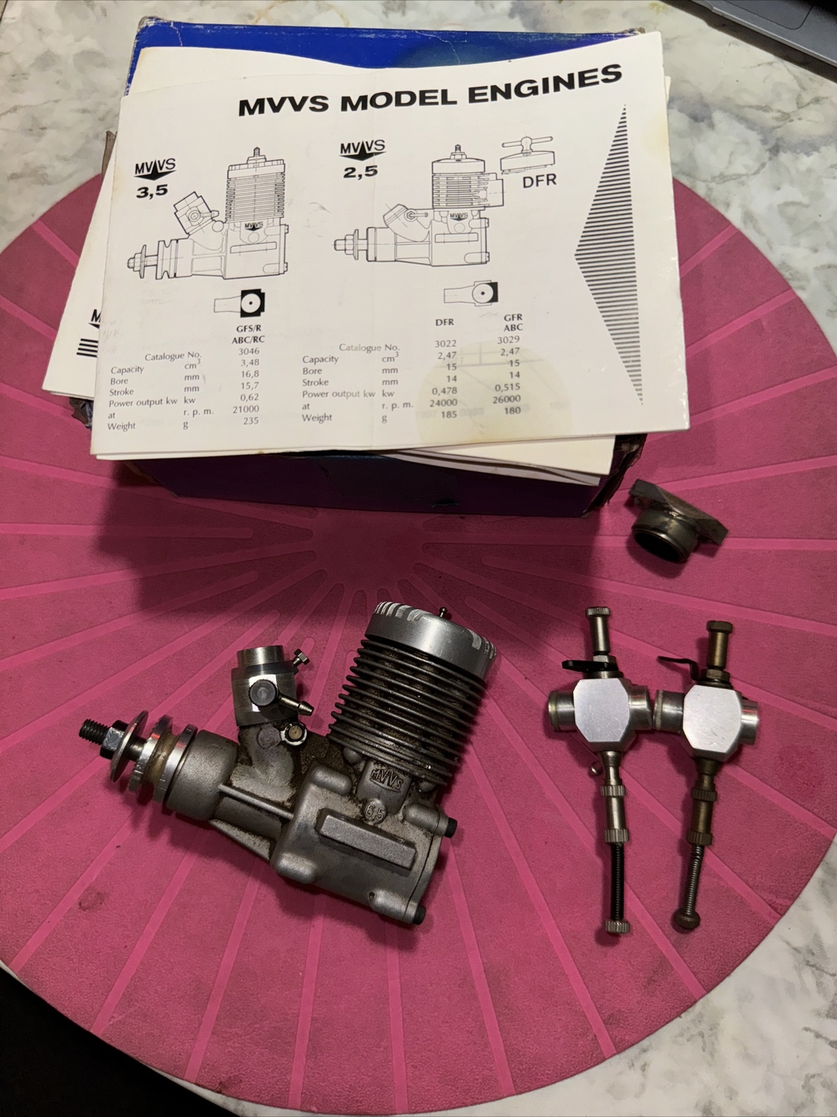 mvvs-3-5-r-c-model-airplane-engine-with-extra-carburetors-ebay