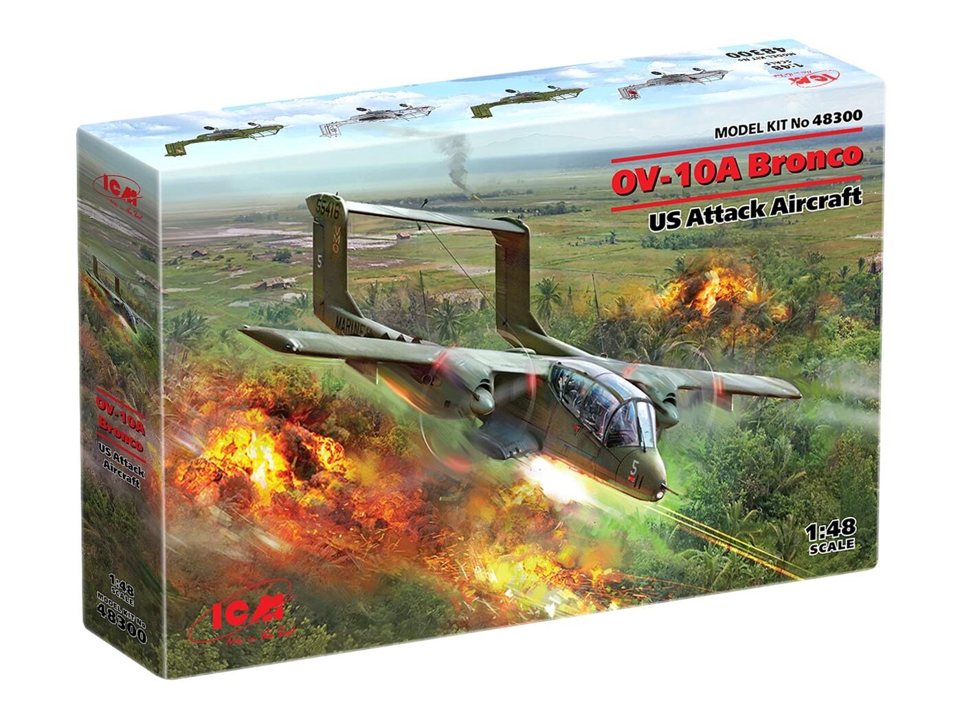 ICM 48300 1:48 OV-10A Bronco, US Attack Aircraft (100% new molds)