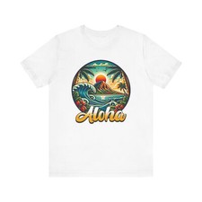 Unisex Size Aloha Hawaii Shirt Hawaiian Sunset Beach Surf Summer Nature T-Shirt