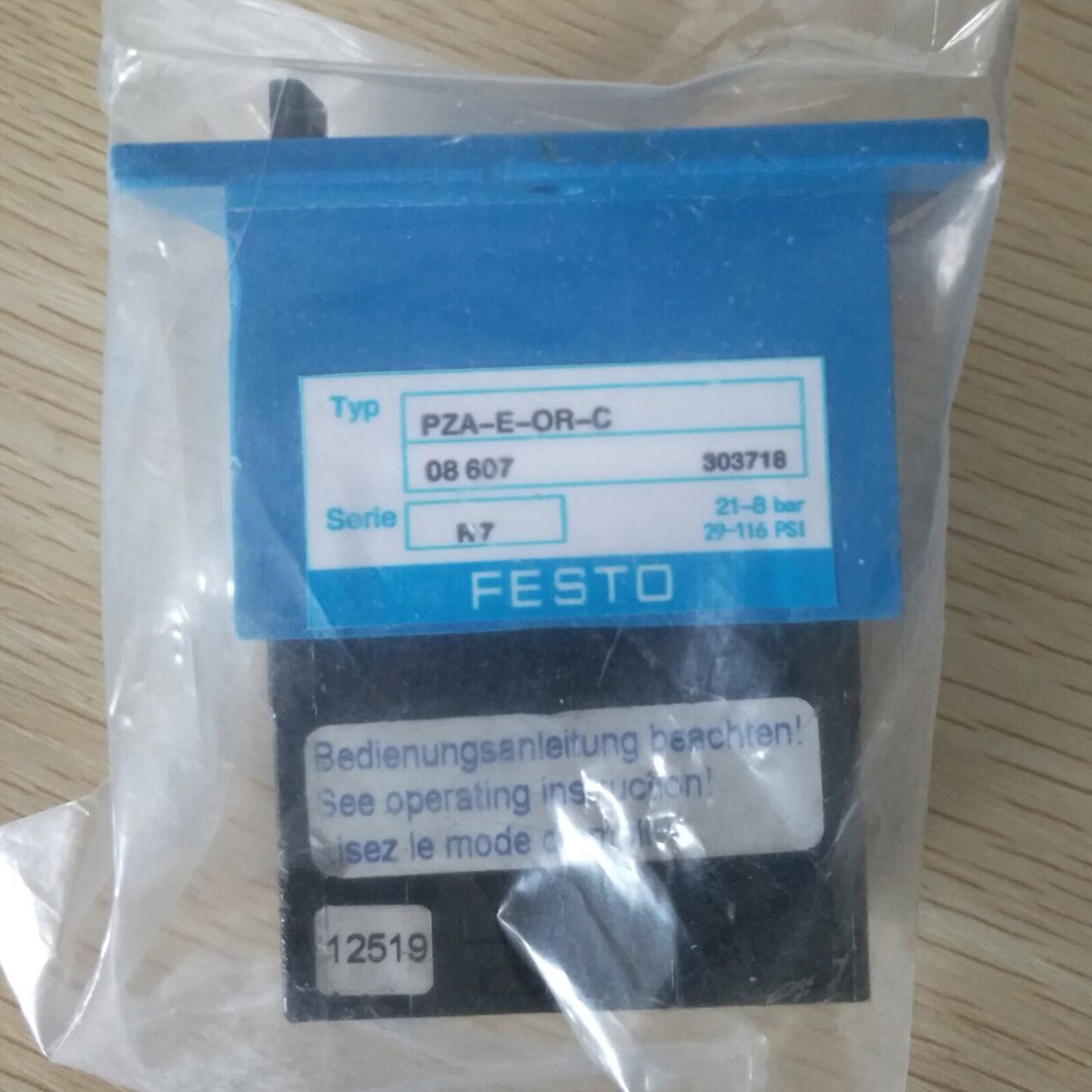 Compteur Pneumatique Neuf Festo PZA-E-OR-C 08607 - Livraison Gratuite - Pour Automatisme