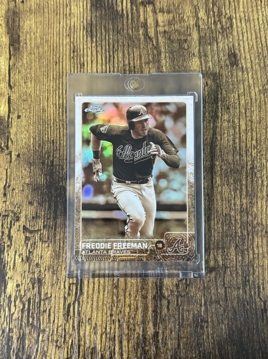 2015 Topps Chrome Freddie Freeman Sepia Refractor #105