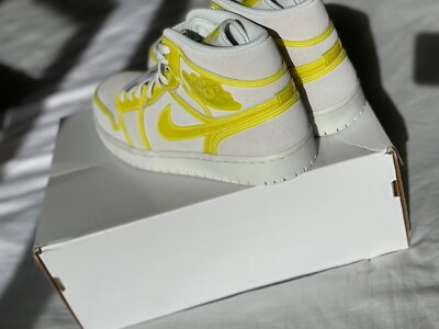 nike air jordan 1 mid lx yellow neon