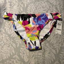 Bar III Paradise Garden Tab-Side Bikini Bottom Bottoms Size Small NWT Retail 44