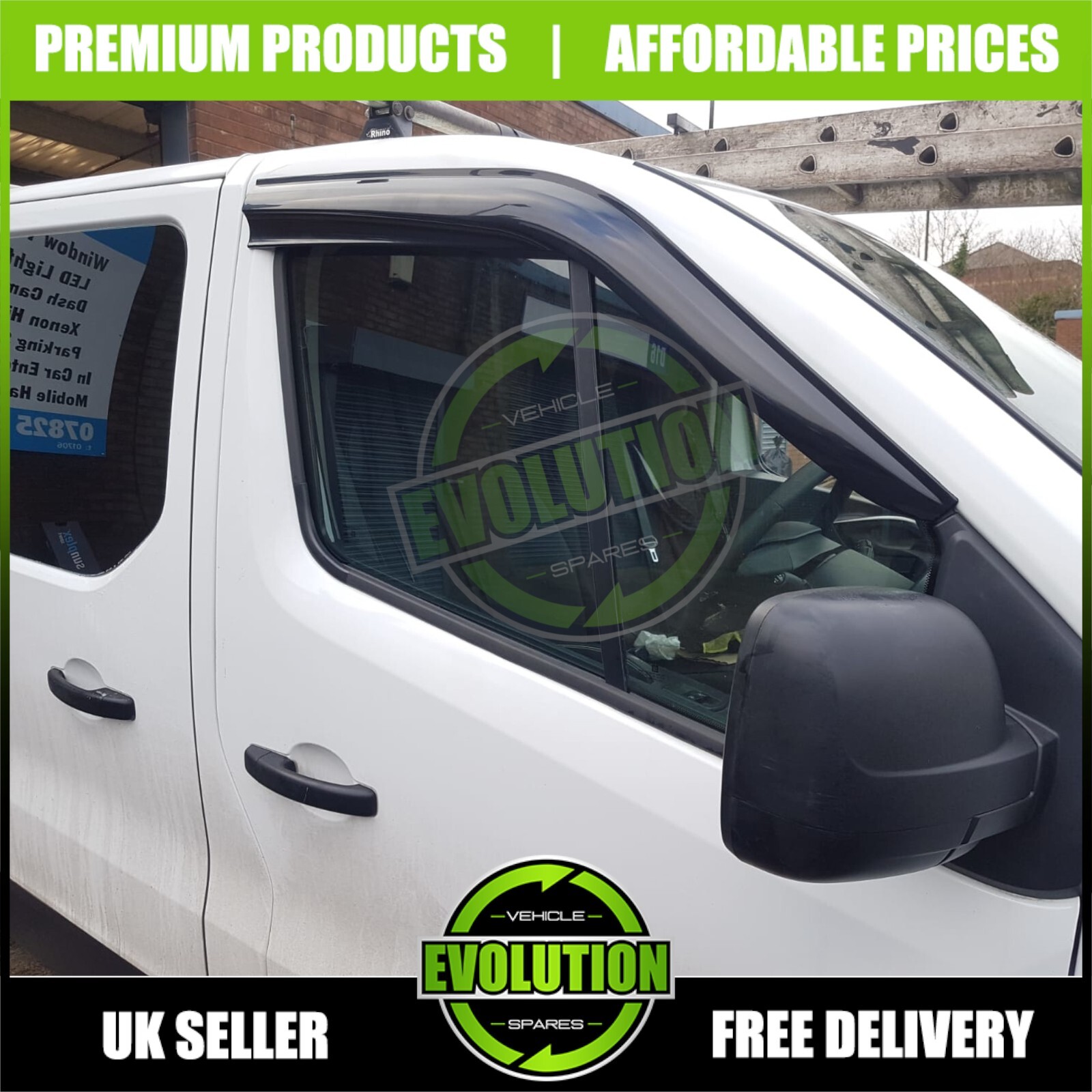 WIND RAIN SMOKE DEFLECTORS VISORS VAUXHALL VIVARO 20012014 EXTERNAL