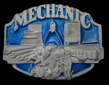 NICE MECHANIC BELT BUCKLE DETAILED FINE PEWTER NEW