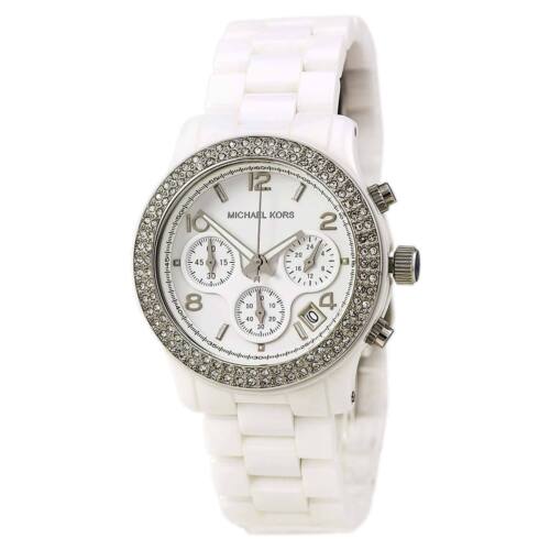 MK5309 Michael Kors black ceramic women's watch band parts MK5309 Michael Kors black ceramic women's watch band parts