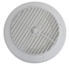 7" Round RV Camper Ceiling AC Vent White Valterra 6840WH A10-3355VP non-dampered