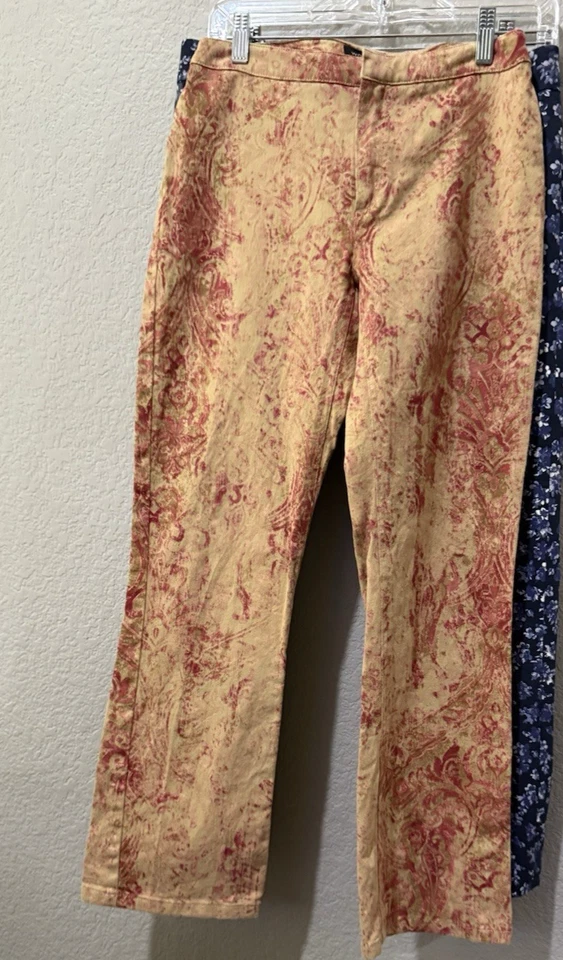 Pantalones Womyn Diseño Estampado Vintage Rosa/Tostado Talla 4 Y2K Arte Decoración Foto 4 de 4
