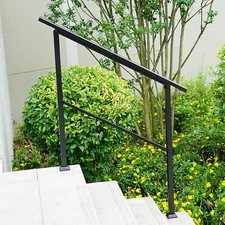  Handrails for Outdoor  4 Step Stair Railing Kit Garden Stairs Safety Grab Rail