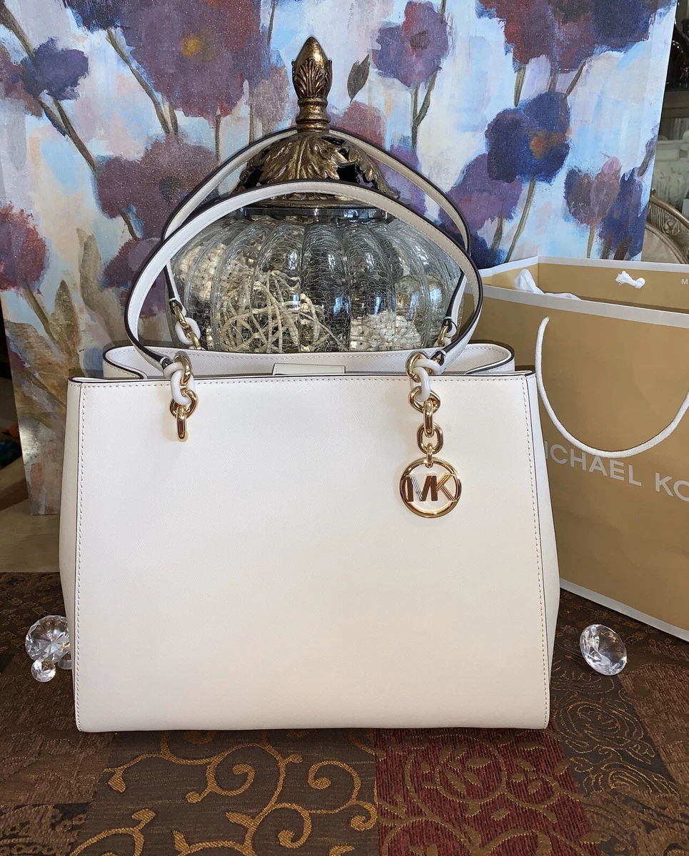 SALE NWT Michael Kors Large Sofia Tote In Saffiano Leather VANILLA 428