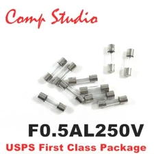 20Pcs/lot 0.5A 250V Fast Blow Fuse Glass Quick Blow Fuse 5x20mm F0.5AL250V