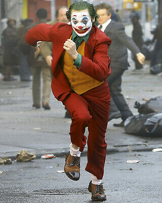 Joker Joaquin Phoenix running in street as The Joker 24X36 Poster