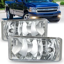 For 2007-2014 Chevy Silverado Clear Lens Bumper Fog Lights-Left and Right
